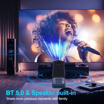  Proyector HY320 4K Nativo con Android 11, 390 ANSI, Doble WiFi6 y Bluetooth 5.0 | Cine Portátil para Interior y Exterior