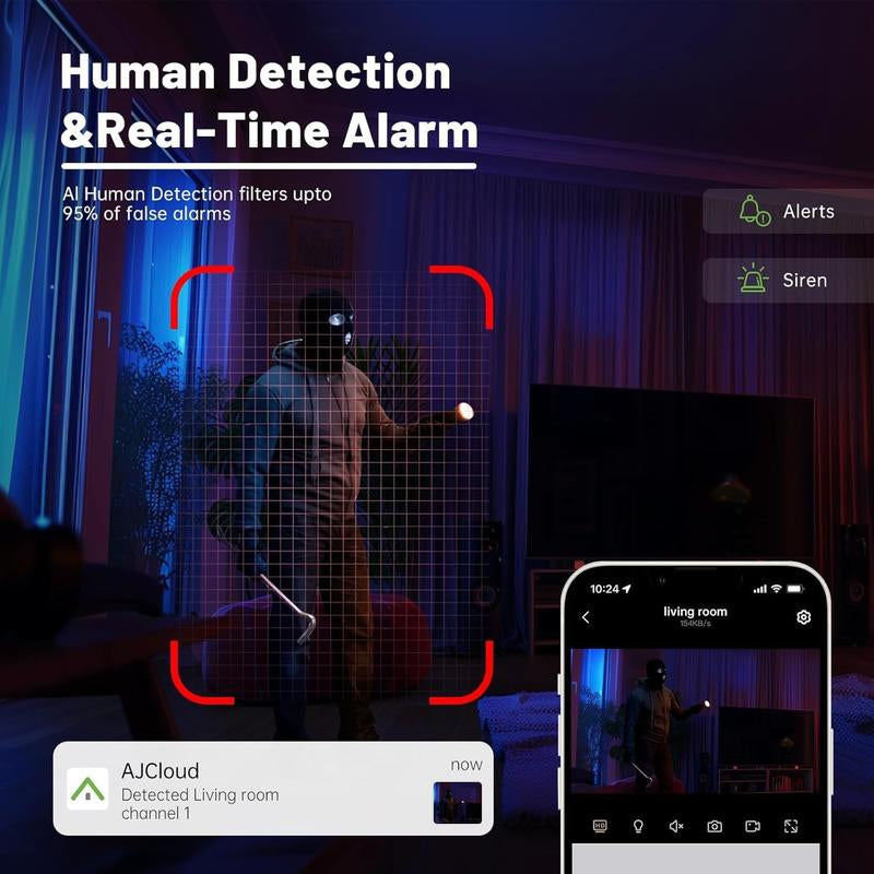 Noonkey 360° Bulb Security Camera – WiFi, Motion Tracking, Night Vision