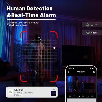 Noonkey 360° Bulb Security Camera – WiFi, Motion Tracking, Night Vision